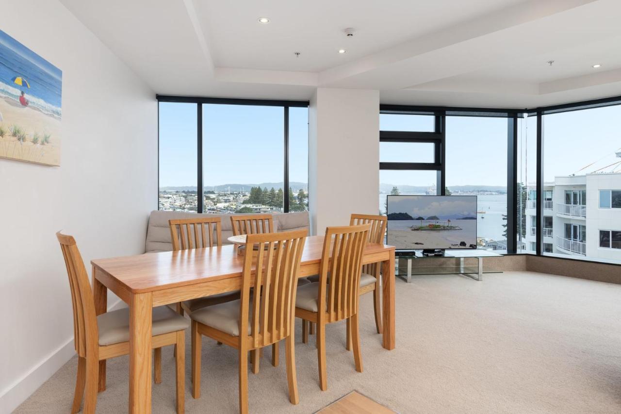 마운트마운가누이 Superb Elevated Views Of Harbour With Heated Pool, Gym & Parking 아파트 외부 사진